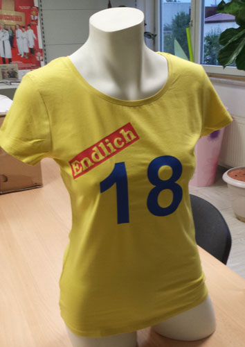 Baumwoll-Shirt mit Flexfolie Baumwoll-Shirt mit Flexfolie
